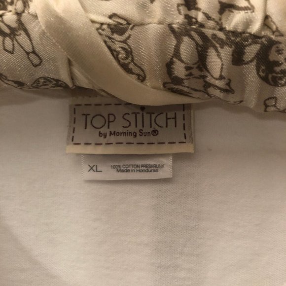 Top Stitch white short sleeve women tee shirt, XL - Picture 3 of 5